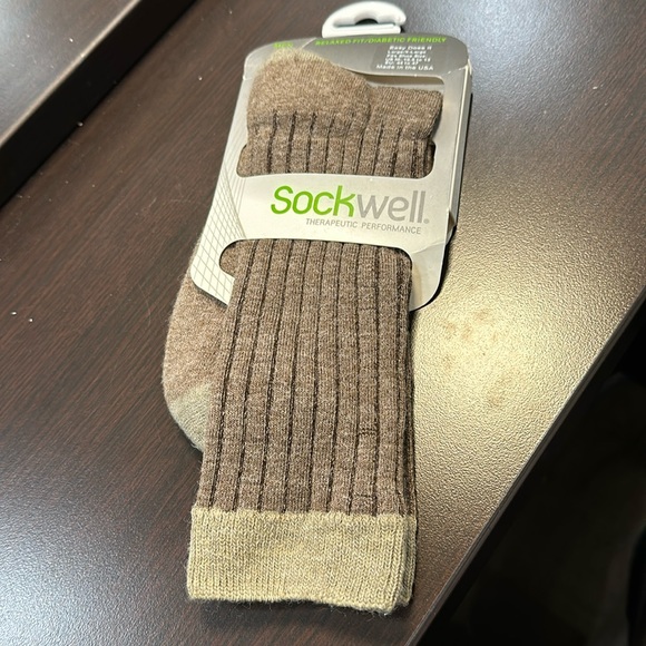 Sockwell men’s diabetic Easy Does It merino socks in bark - Picture 1 of 8
